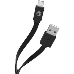 iEssentials 4ft USB Micro Flat Cable Black