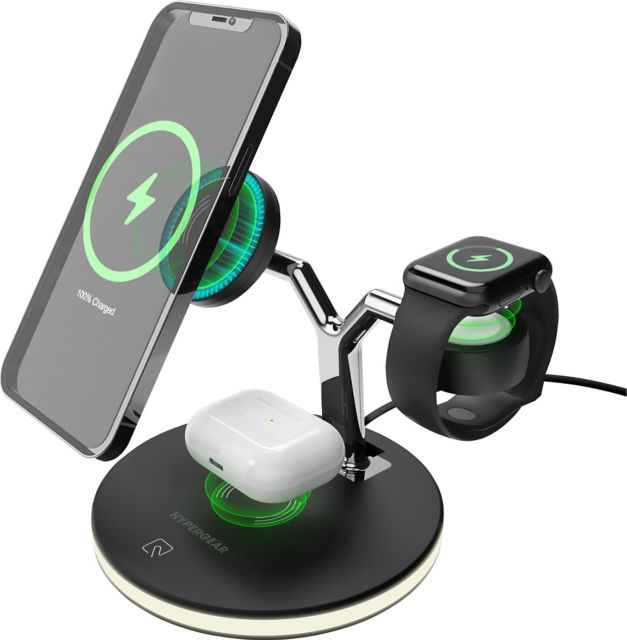 Hypergear 3x1 Wireless Charging Station (MFi), Black