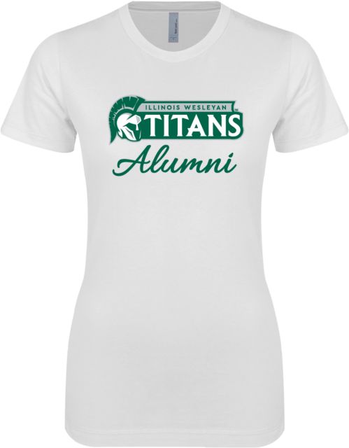 Illinois Wesleyan Next Level Ladies SoftStyle Junior Fitted Tee Aumni Script - ONLINE ONLY
